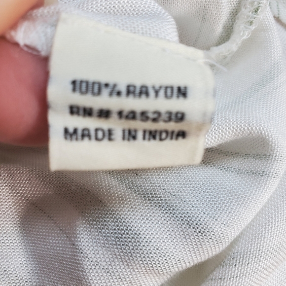 Sim‎ & Sam sage striped button up short sleeve top size small NWT - Picture 6 of 8